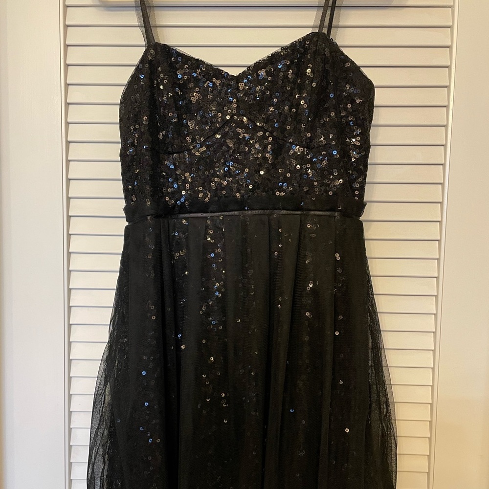 Black sequin French Connection cocktail dress - Picture 1 of 4